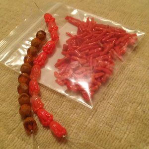 💥Vintage Cut Faceted Glass Real Red Branch Coral